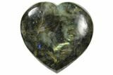 Flashy Polished Labradorite Heart - Madagascar #126696-3